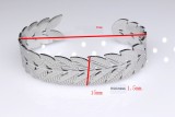 Stainless steel leaf bracelet