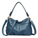 Fashionable soft leather casual large capacity single shoulder crossbody bag