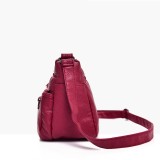 Soft leather multi-layer crossbody bag, fashionable shoulder bag