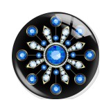 20MM pearl Print glass snap button charms