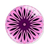 20MM Mandala Retro colored patterns Print glass snap button charms