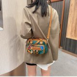 Soft washed leather color matching shoulder bag and crossbody bag