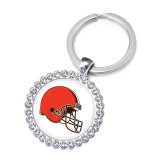 NFL Rugby League Crystal Glass Alloy Keychain