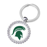 NCAA School Team Alliance Crystal Glass Alloy Keychain