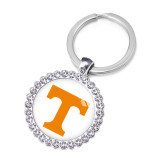 NCAA School Team Alliance Crystal Glass Alloy Keychain