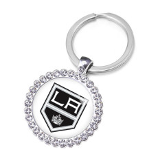 NHL Hockey Team Alliance Crystal Glass Alloy Keychain