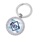 MLB baseball team Crystal Glass Alloy Keychain