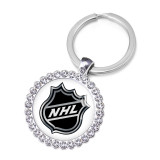 NHL Hockey Team Alliance Crystal Glass Alloy Keychain