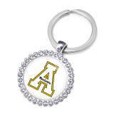 NCAA School Team Alliance Crystal Glass Alloy Keychain