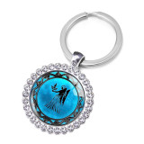 Zodiac Crystal Glass Alloy Keychain