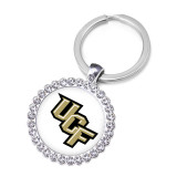 NCAA School Team Alliance Crystal Glass Alloy Keychain