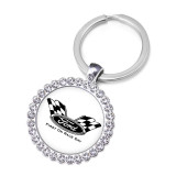 Ford Crystal Glass Alloy Keychain