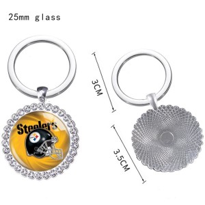 MLB baseball team Crystal Glass Alloy Keychain