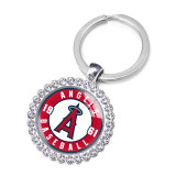 MLB baseball team Crystal Glass Alloy Keychain