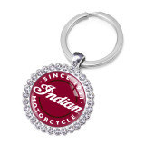 Motorcycle Crystal Glass Alloy Keychain