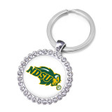 NCAA School Team Alliance Crystal Glass Alloy Keychain