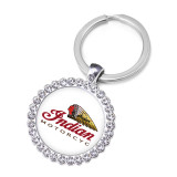 Motorcycle Crystal Glass Alloy Keychain