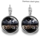 Game of Thrones Stainless steel 20mm glass French style ear hook and earrings