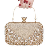 Dinner bag, handbag, diamond inlaid dress, evening bag