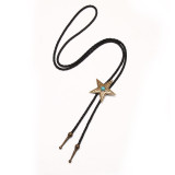 Five-pointed star Hip Hop bolo tie necklace