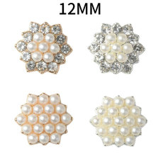 12MM Metal pearl snap button charms