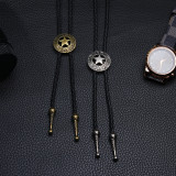 Five-pointed star Hip Hop bolo tie necklace