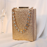 Dinner bag, handbag, diamond inlaid dress, evening bag