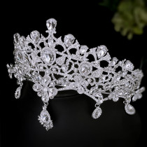 Alloy Crystal Crown Wedding Ball Party Bridal Crown