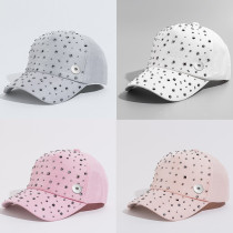 Summer men and women's diamond studded duckbill cap casual baseball cap suitable for 20MM  Snaps button jewelry wholesale