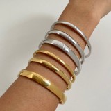 Stainless steel smooth faced bracelet