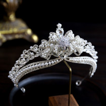 Alloy Crystal Crown Wedding Ball Party Bridal Crown