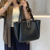 Tote bag, handbag, large capacity soft leather shoulder bag