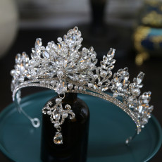 Alloy Crystal Crown Wedding Ball Party Bridal Crown