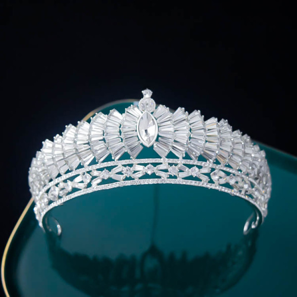 Alloy Crystal Crown Wedding Ball Party Bridal Crown