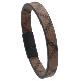 21CM Printed pattern striped magnetic buckle bracelet