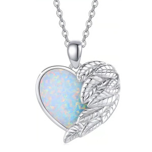 Love Feather Pendant Valentine's Day Gift Necklace