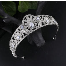 Alloy Crystal Crown Wedding Ball Party Bridal Crown