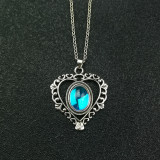 Hollow imitation moonlight stone Lover's Day gift necklace