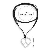 Valentine's Day Simple Adjustable Velvet Wax Thread Sweet Cool Big Love Necklace