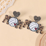 Ball sports acrylic football baseball rugby basketball mother's day gift earrings
