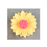 23MM sunflower Resin snap button charms