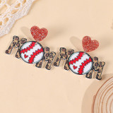 Ball sports acrylic football baseball rugby basketball mother's day gift earrings
