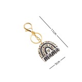 Leopard Key Chain Mama Letter Wooden Plate Mother's Day Gift