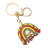 Sports wooden plaque keychain basketball football rugby baseball softball printed pendant
