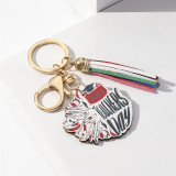Creative Graduation Season Gifts to Teachers Teacher Rainbow Wooden Tag Tassel Hanger Keychain