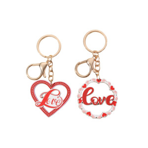 Valentine's Day Love English Wooden Keychain Couple Pendant