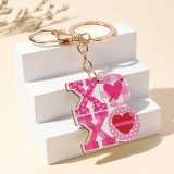 Valentine's Day Keychain Pendant Wooden Print Popular LOVE Pendant