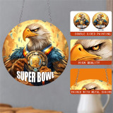 Sunshine Catcher Acrylic Printed Dyed Glass Style Super Bowl Game Decorative Pendant