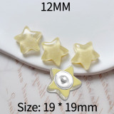 12MM star Resin snap button charms