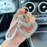 Valentine's Day diamond inlaid hollow clay full of diamonds, love keychains, car pendants, decorative products